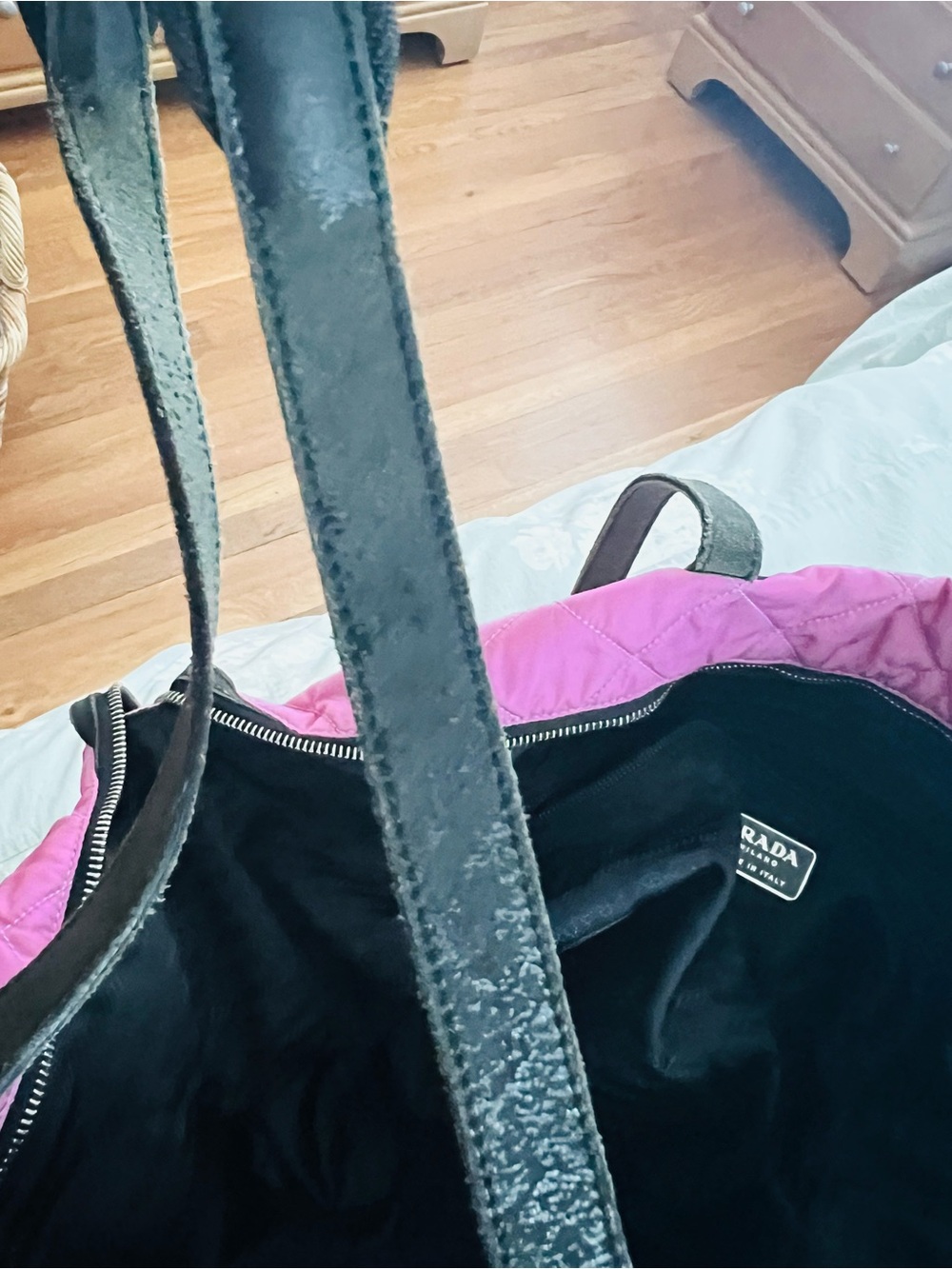 Prada Tessuto Nylon Tote / Shoulder Bag - Pink - Picture 9 of 11